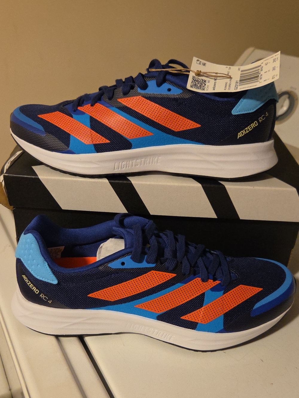 adidas Adizero RC 4 Men's Running Shoes - Navy/Orange/Blue 8.5m......9.5w